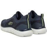 Skechers - TRACK-GLENDOR - Sneakers - Navy/limoen - Textiel