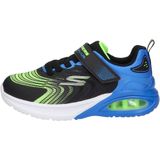Skechers - Microscope Max Advance - Sneakers - Zwart met Groen en Blauw - Kunstleer en Textiel