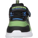 Skechers - Microscope Max Advance - Sneakers - Zwart met Groen en Blauw - Kunstleer en Textiel