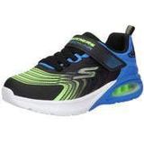 Skechers - Microscope Max Advance - Sneakers - Zwart met Groen en Blauw - Kunstleer en Textiel