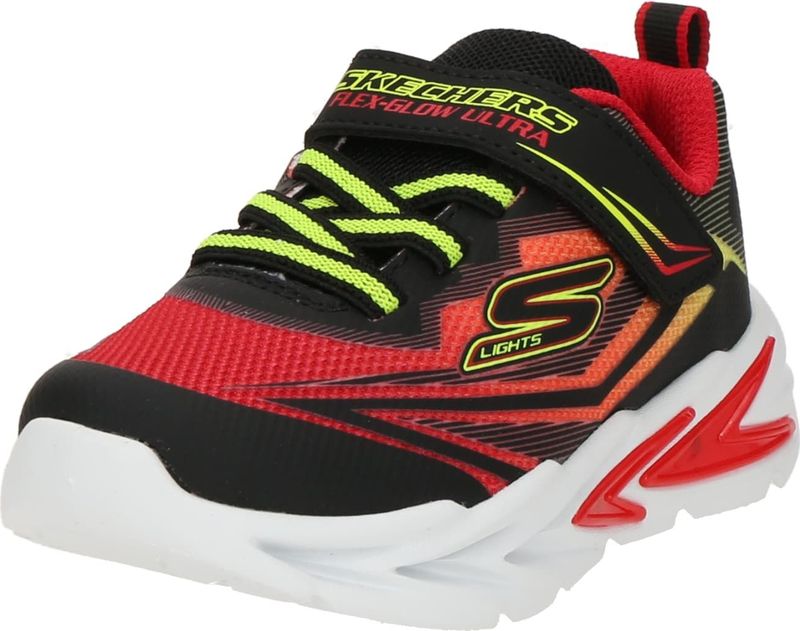 Skechers - Sneakers - Zwart - PU en Mesh - Klittenband en Vetersluiting