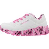 SKECHERS - Uno Lite - Lovely Luv - Wit - Polyester