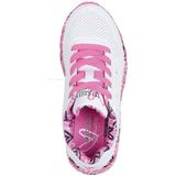SKECHERS - Uno Lite - Lovely Luv - Wit - Polyester