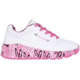SKECHERS - Uno Lite - Lovely Luv - Wit - Polyester