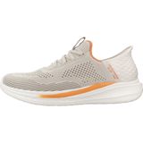 Skechers - Slade - Heren Instappers - Lichtgrijs - Oranje - Textiel