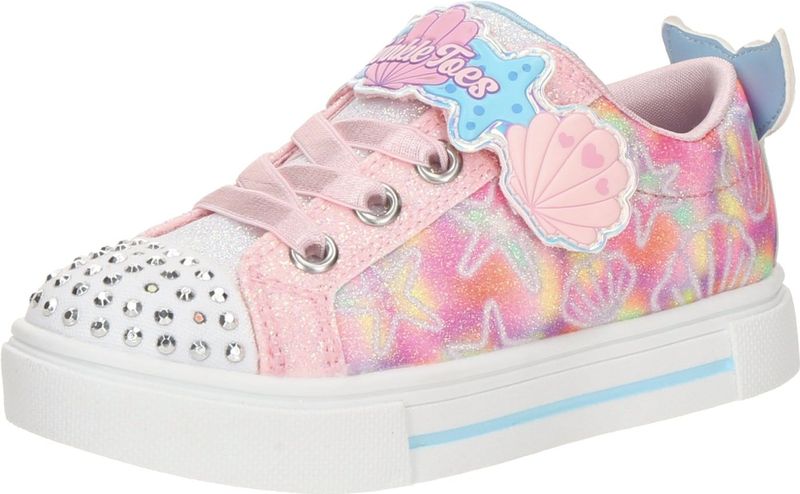 Skechers - Twinkle Toes - Shuffle Lite - Butterfly Swirl - Glanzend Bovenwerk