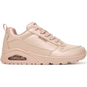 Sneakers - Effen - Imitatieleer - Versterkte Hak - Snoersluiting