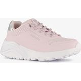 Veterschoenen - Rosé/Zilverkleur - Plateausneaker - Metallic - Sleehak