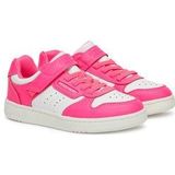 Retro Sneaker - Pink/Wit - Klittenbandsluiting - Laag