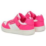 Retro Sneaker - Pink/Wit - Klittenbandsluiting - Laag