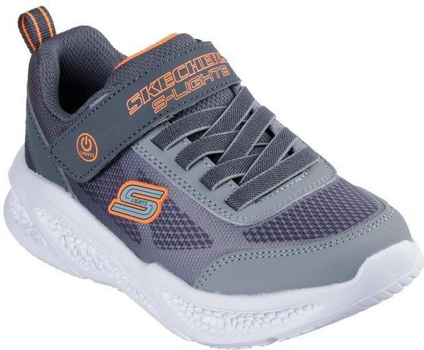 Skechers Sneaker "SKECHERS METEOR-LIGHTS", Klettschuh mit Blinkfunktion, Größenschablone zum Download