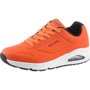 Skechers - Uno - Sneakers - Oranje - Synthetisch - Geperforeerd Bovenwerk