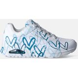 Skechers - Uno Spread the Love - Sneakers - Wit - Hartjesprint