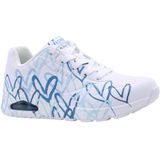 Skechers - Uno Spread the Love - Sneakers - Wit - Hartjesprint