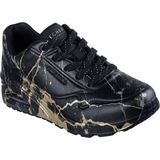 Skechers - Uno Marbel Sneakers - Zwart - Goud - Synthetisch Materiaal