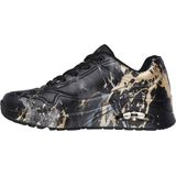 Skechers - Uno Marbel Sneakers - Zwart - Goud - Synthetisch Materiaal