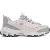 Plateausneaker - Beige/Grijs - Vrijetijdsschoen - Vetersluiting - Demping