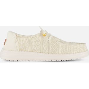 HEYDUDE Wendy Crochet - Instappers - Wit - Textiel