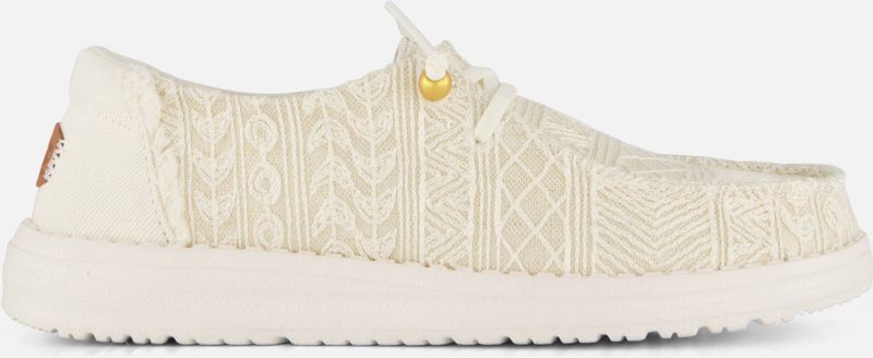 HEYDUDE Wendy Crochet Instappers - Wit - Textiel