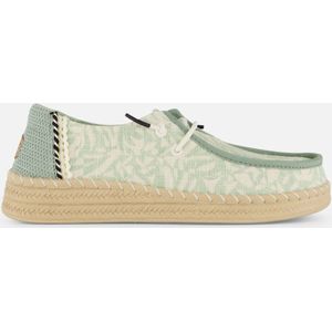 HeyDude Womens Wendy Espadrille Retro Palm Sneakers (Dames |beige)