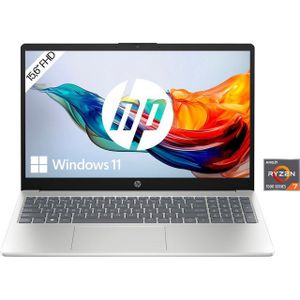 HP - 15-fc0072ng - Notebook - Zilver - 15,6 inch - 512 GB - 16 GB - AMD Ryzen 7 7730U