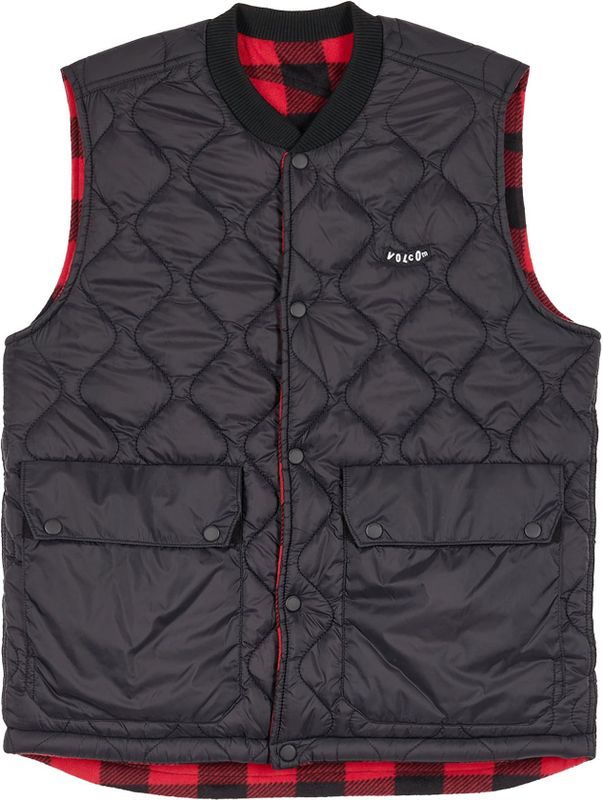 Volcom - Bowered Vest - Heren Mouwloos Vest - Omkeerbaar - Gewatteerd - Lichtgewicht Polyester