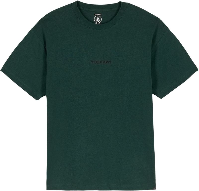 Volcom - Shirt Stone - Donkergroen - T-shirt - Halve Mouw - Losse Pasvorm