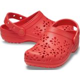 Crocs - Kids Classic Floral Cut Out Clog - Cherry Red - Croslite-Materiaal