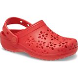 Crocs - Kids Classic Floral Cut Out Clog - Cherry Red - Croslite-Materiaal