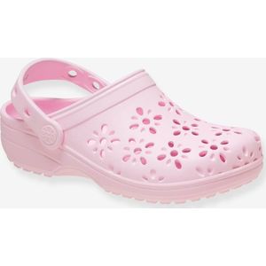 Crocs uniseks-kind Classic Floral Cut Out Clog K Klomp, Pink Milk, 34/35 EU