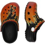 Crocs - Toddler Classic Flames - Klompen - Zwart / Multi - Croslite™ Constructie