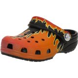 Crocs - Toddler Classic Flames - Klompen - Zwart / Multi - Croslite™ Constructie