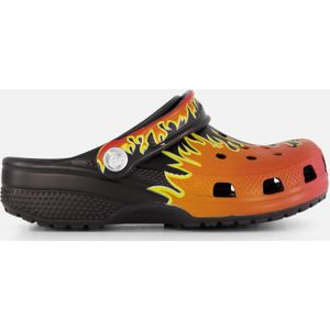 Klomp Crocs Kids Classic Flames Clog Black Multi-Schoenmaat 36 - 37