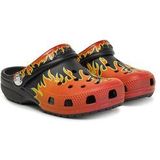 Crocs - Classic Flames Clog K - Sandaal - Black Multi - Croslite Materiaal