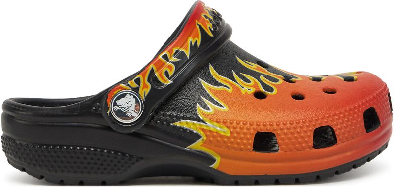 Crocs - Classic Flames Clog K - Sandaal - Black Multi - Croslite Materiaal