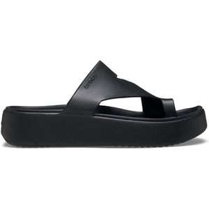 Crocs Getaway Platform Toe Loop Damessandalen, zwart., 37/38 EU
