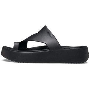 Crocs - Getaway Platform Toe Loop - Sandalen - Zwart - Flexibel Materiaal