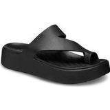Crocs Getaway Platform Toe Loop Sandaal - Zwart