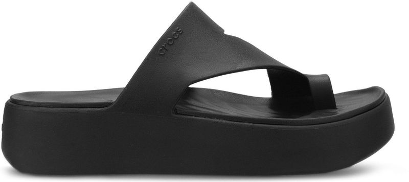 Crocs Getaway Platform Toe Loop Sandaal - Zwart