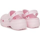 Plateauschoen - Roze - Sandaal met Sierparels - Blokhak