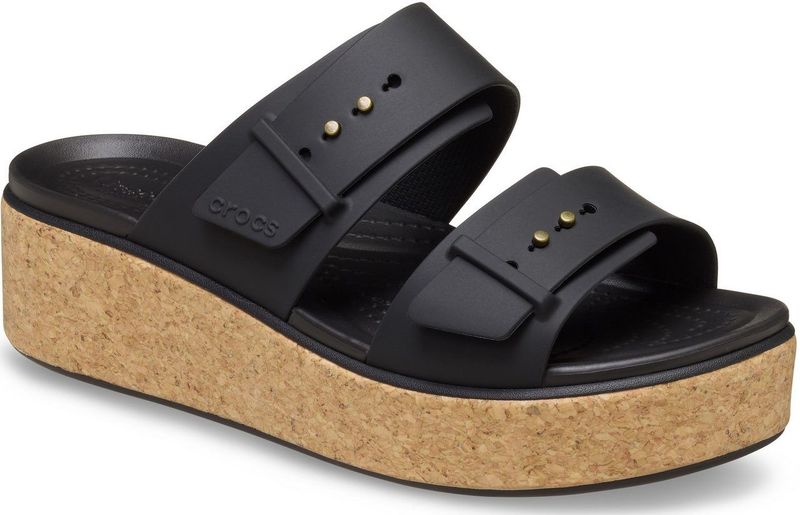 Crocs - Brooklyn Cork Buckle Sandalen - Black - Matlite™ - LiteRide™ Technologie