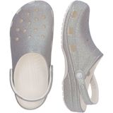 Crocs - Classic Iridescent Glitter - Instappers - Wit - Zilver