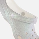 Crocs - Classic Iridescent Glitter - Instappers - Wit - Zilver