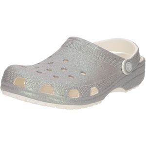 Crocs - Classic Iridescent Glitter - Instappers - Wit - Zilver