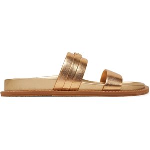 Michael Kors - Mandy Flat Sandal - Goud - Leer
