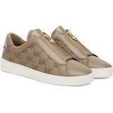 Michael Kors - Keaton Zip Slip On - Beige - Leren Sportschoenen - Plat - Ritssluiting