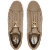 Michael Kors - Keaton Zip Slip On - Bruin - Leren Pantoffels - Plat - Ritssluiting