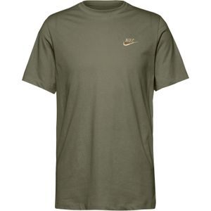 NIKE - Sportswear Club - T-shirt - Bruin - Korte Mouw Heren