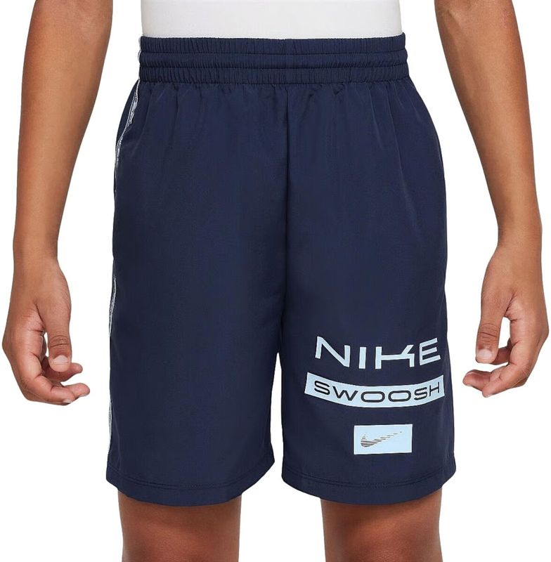 Nike - Multi Big Kids - Dri-FIT Shorts - Blauw - Trainingsbroek