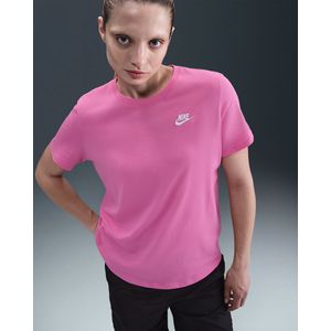 NIKE - Sportswear Club Essentials - Sport T-shirt - Rood - Korte Mouw Dames